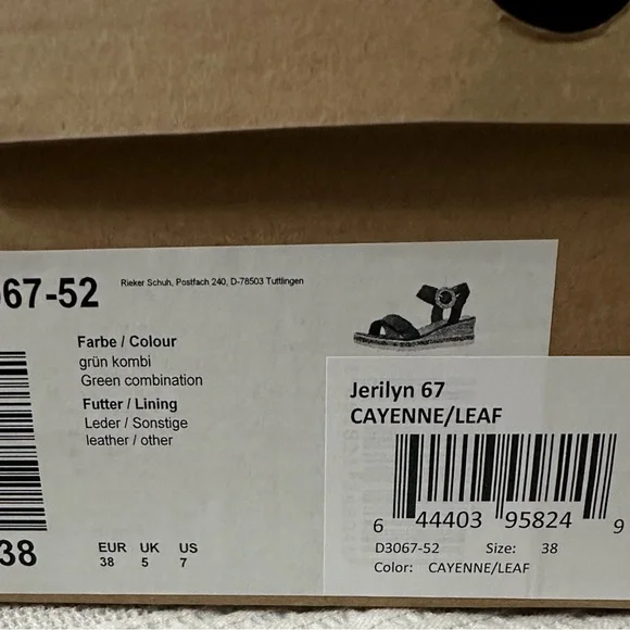 Remonte Brown and Dark charcoal Gray Sandals with Low Wedge Heel - Picture 9 of 13